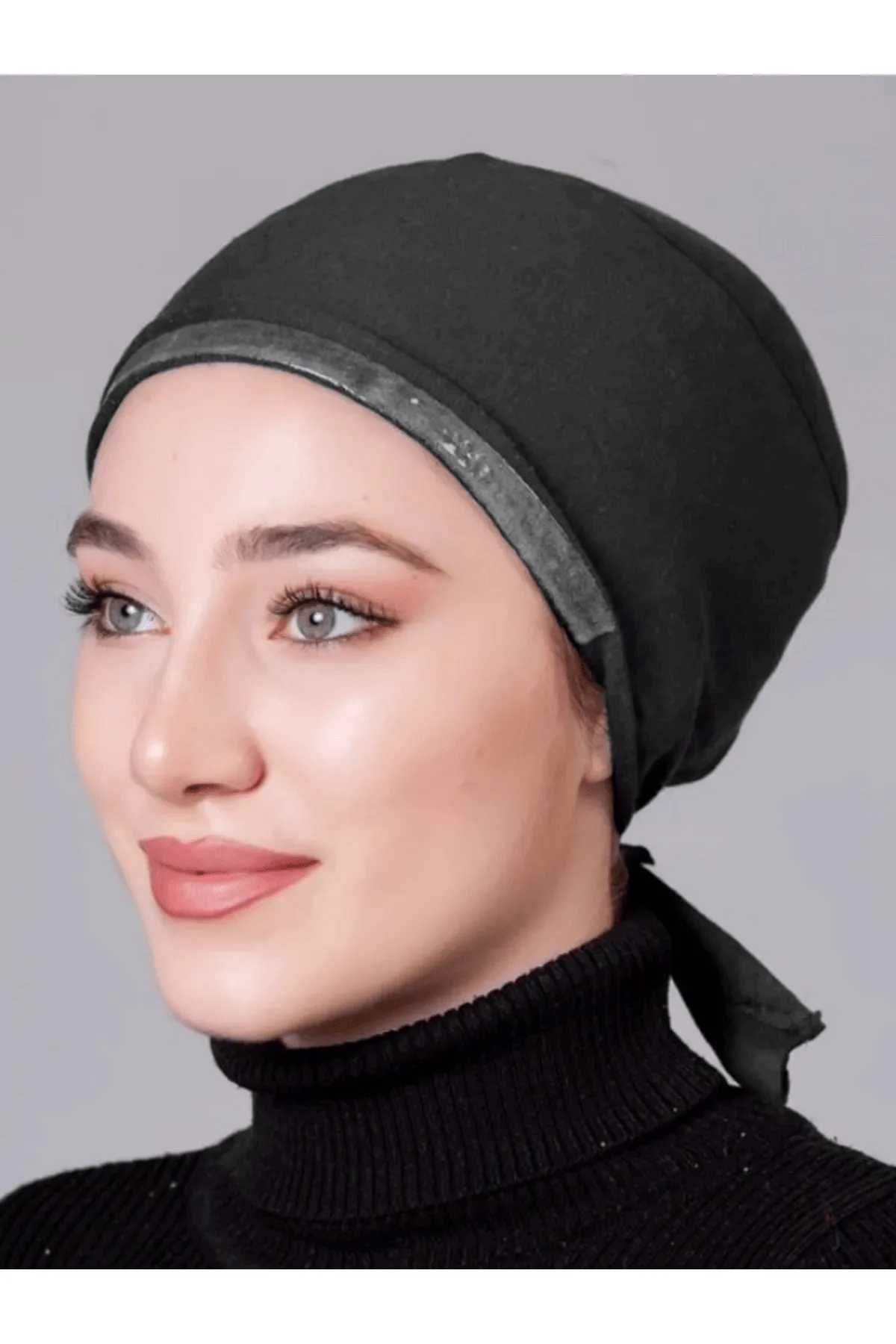 Antrasit Dikişsiz Kaymayan Bone (Likralı)