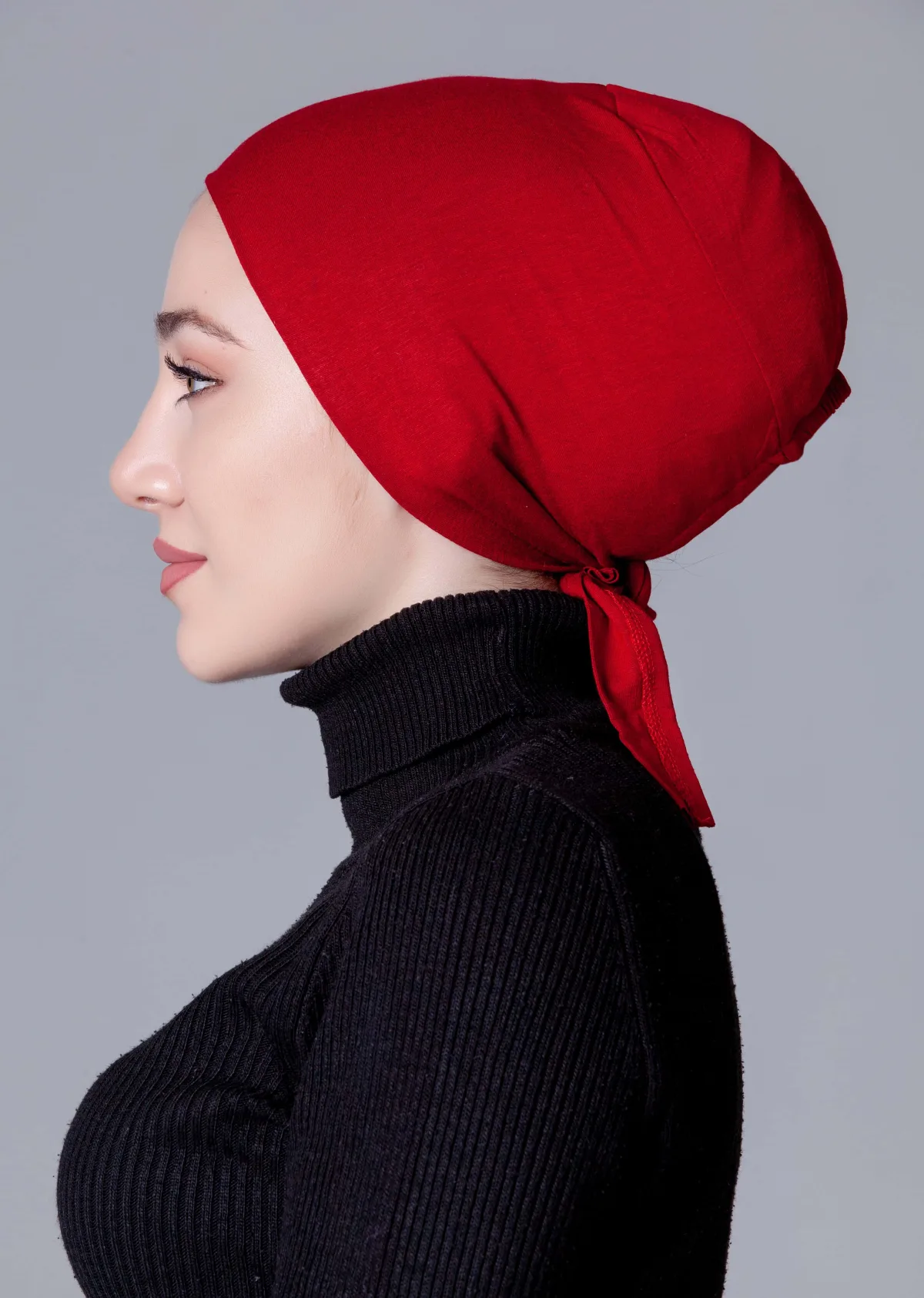 Bordo Dikişsiz Kaymayan Bone (Likralı)