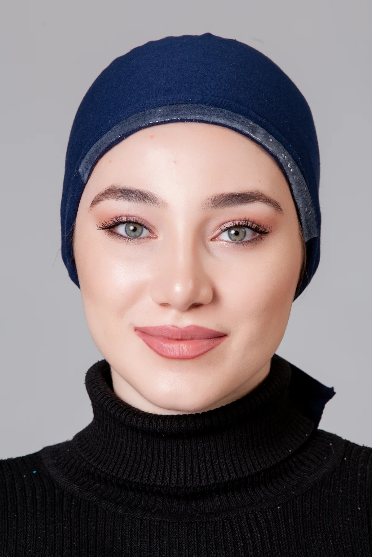 Lacivert Dikişsiz Kaymayan Bone